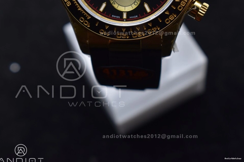 (Weighted) Oysterflex Sophisticated Edition Daytona on QF 126518 YG V6 Black Strap Best 807 Dial SH4131 1:1 1108